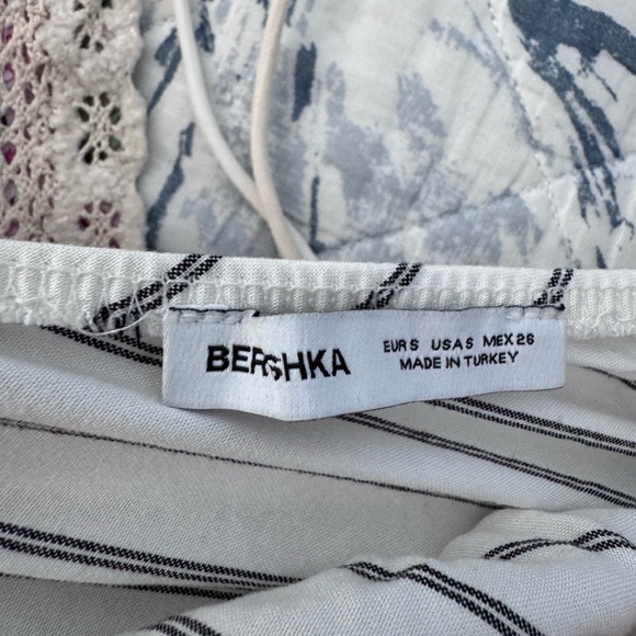 Bershka White and Black Striped Halter Maxi Dress - Picture 3 of 3